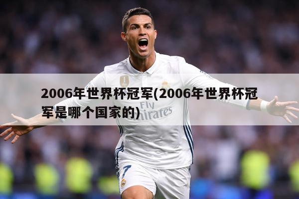 2006年世界杯冠军(2006年世界杯冠军是哪个国家的)